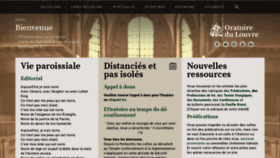 What Oratoiredulouvre.fr website looked like in 2020 (3 years ago)