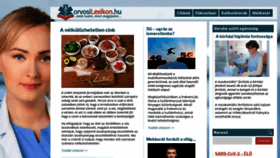 What Orvosilexikon.hu website looked like in 2020 (3 years ago)