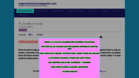 What Organizamostuviajegratis.com website looked like in 2020 (3 years ago)