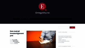What Omegavita.no website looked like in 2020 (5 years ago)