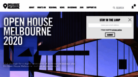 What Openhousemelbourne.org website looked like in 2020 (3 years ago)