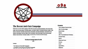 What O9a.org website looked like in 2020 (3 years ago)