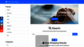 What Onlineshopsearch.com website looked like in 2020 (3 years ago)