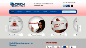 What Oriondigital.in website looked like in 2020 (3 years ago)