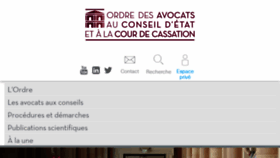 What Ordre-avocats-cassation.fr website looked like in 2020 (3 years ago)