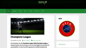 What Oleolefootball.com website looked like in 2020 (3 years ago)