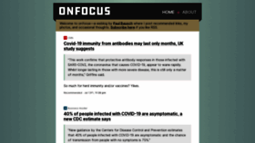 What Onfocus.com website looked like in 2020 (3 years ago)