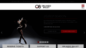 What Orlandoballet.org website looked like in 2020 (3 years ago)