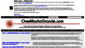 What Overmachogrande.com website looked like in 2020 (3 years ago)