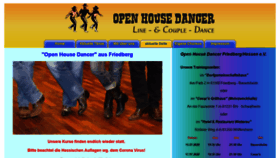 What Open-house-dancer.de website looked like in 2020 (3 years ago)