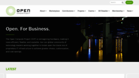 What Opencompute.org website looked like in 2020 (4 years ago)