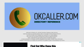 What Okcaller.com website looked like in 2020 (3 years ago)