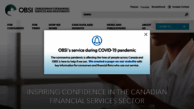 What Obsi.ca website looked like in 2020 (3 years ago)