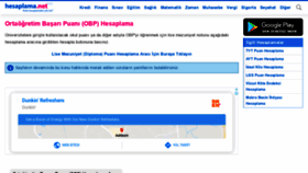 What Obp-okul-puani.hesaplama.net website looked like in 2020 (3 years ago)