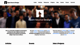 What Opensourcedesign.net website looked like in 2020 (3 years ago)