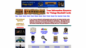 What Oldcardboard.com website looked like in 2020 (3 years ago)