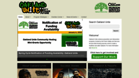 What Oaklandunite.org website looked like in 2020 (3 years ago)