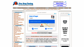 What Onestoptesting.com website looked like in 2020 (3 years ago)