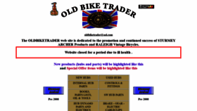 What Oldbiketrader.co.uk website looked like in 2020 (3 years ago)