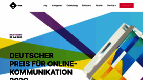 What Onlinekommunikationspreis.de website looked like in 2020 (3 years ago)