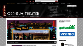 What Orpheumflagstaff.com website looked like in 2020 (3 years ago)