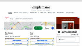 What Onesimplemama.com website looked like in 2020 (3 years ago)