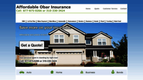 What Obarinsurance.com website looked like in 2020 (3 years ago)