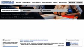 What Offre-emploi.cm website looked like in 2020 (3 years ago)
