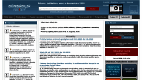 What Onlinezakony.sk website looked like in 2020 (3 years ago)