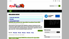 What Ojasalert.net website looked like in 2020 (3 years ago)