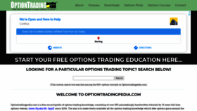 What Optiontradingpedia.com website looked like in 2020 (3 years ago)
