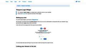 What Oauth.telegram.org website looked like in 2020 (3 years ago)