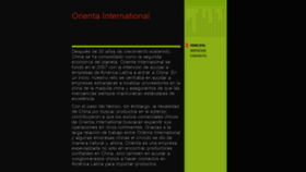 What Orientainternational.com website looked like in 2020 (3 years ago)