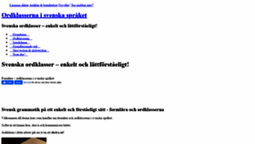 What Ordklasser.se website looked like in 2020 (3 years ago)