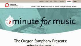 What Orsymphony.org website looked like in 2020 (3 years ago)