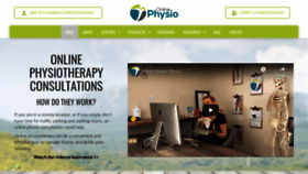 What Online.physio website looked like in 2020 (3 years ago)