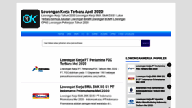 What Openkerja.com website looked like in 2020 (3 years ago)