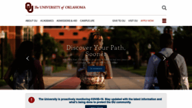 What Ou.edu website looked like in 2020 (3 years ago)