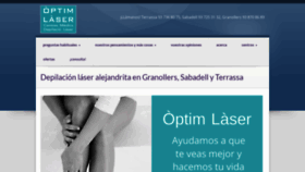 What Optimlaser.es website looked like in 2020 (3 years ago)