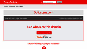 What Opticslens.com website looked like in 2020 (3 years ago)