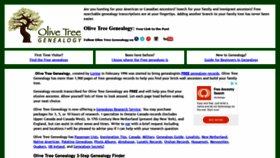 What Olivetreegenealogy.com website looked like in 2020 (3 years ago)