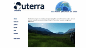 What Outerra.com website looked like in 2020 (3 years ago)