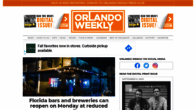 What Orlandoweekly.com website looked like in 2020 (3 years ago)
