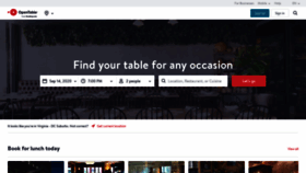 What Opentable.co.th website looked like in 2020 (3 years ago)