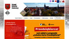 What Olesnica.pl website looked like in 2020 (3 years ago)