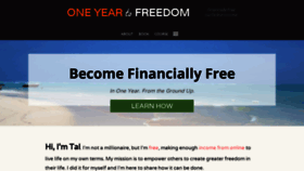 What Oneyeartofreedom.com website looked like in 2020 (3 years ago)