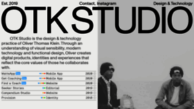 What Otk.studio website looked like in 2020 (4 years ago)