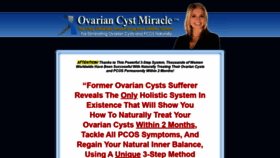 What Ovariancystmiracle.com website looked like in 2020 (3 years ago)