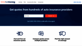 What Onlineautoinsurance.com website looked like in 2020 (3 years ago)