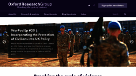 What Oxfordresearchgroup.org.uk website looked like in 2020 (3 years ago)